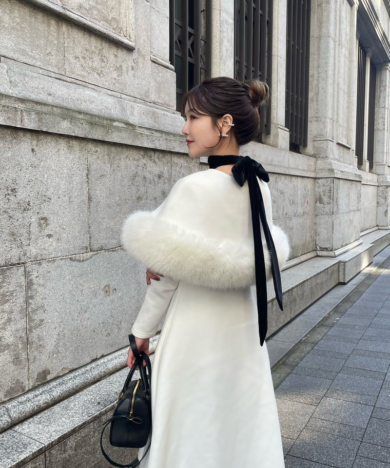 Eco Fur Cape Onepiece | LADYM
