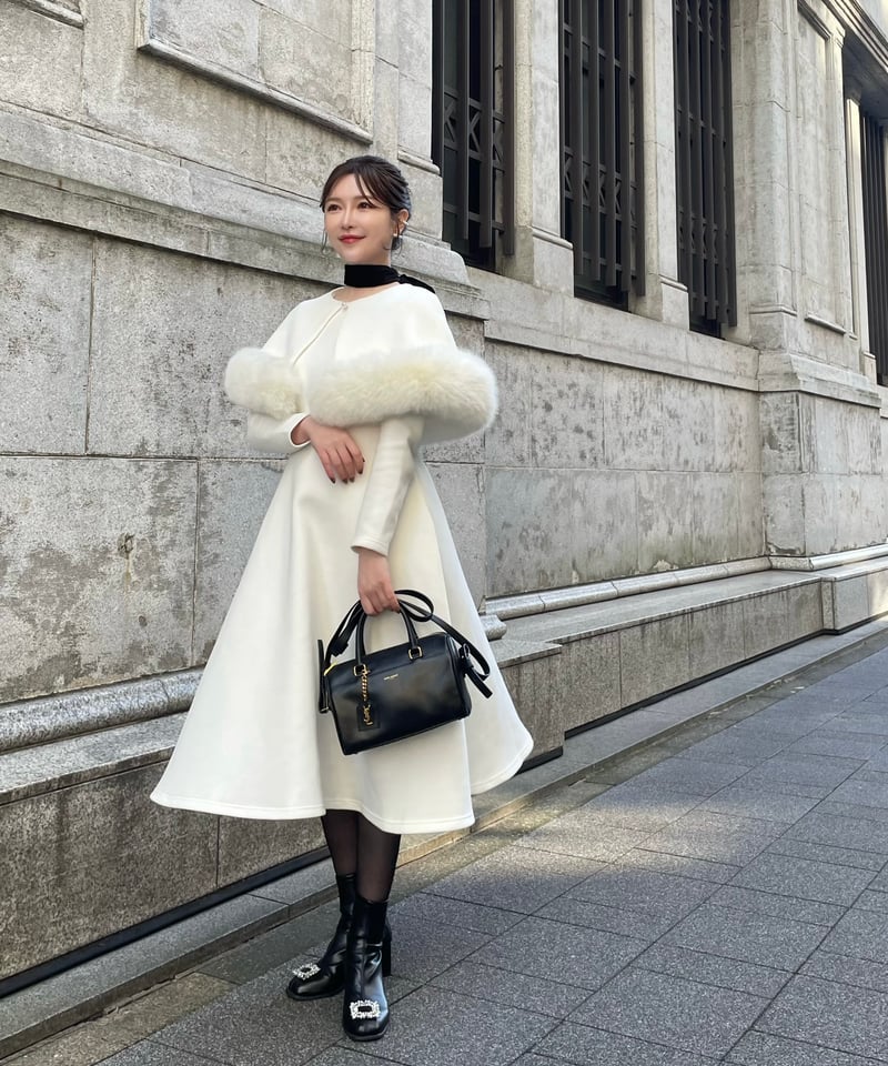 Eco Fur Cape Onepiece | LADYM