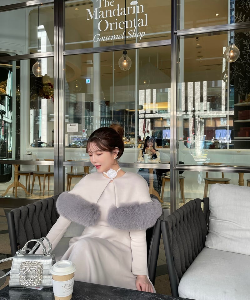 【美品】LADYM ラディム エコファー ワンピース Eco Fur Cape Onepiece | LADYM