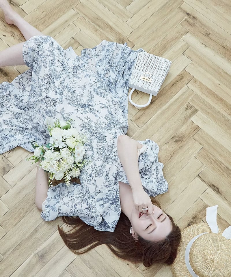 Toile De Jouy Chiffon Onepiece | LADYM