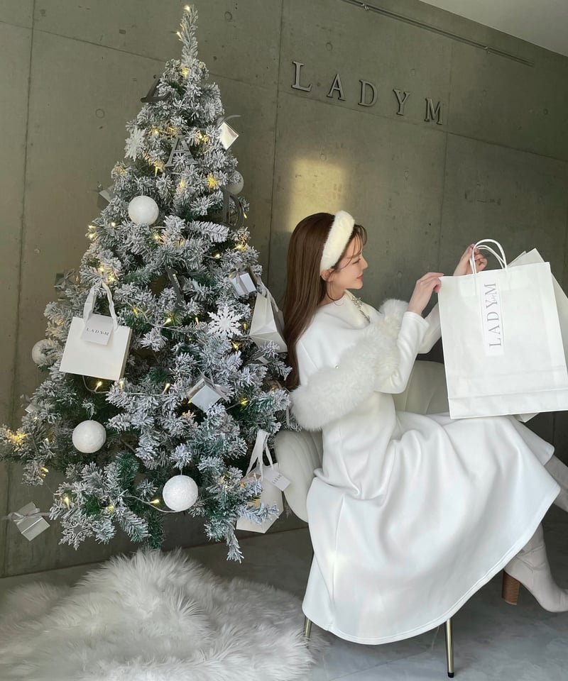 【美品】LADYM ラディム エコファー ワンピース Eco Fur Cape Onepiece | LADYM