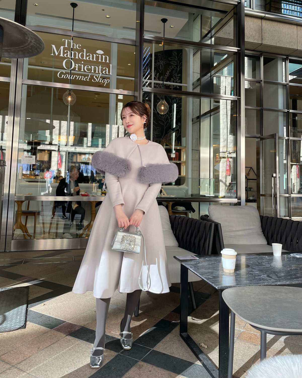 Eco Fur Cape Onepiece | LADYM