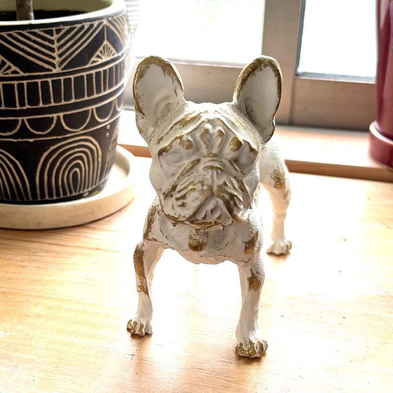 お値下げしました。フレンチブルドッグ 置物 2体セット 犬 置物