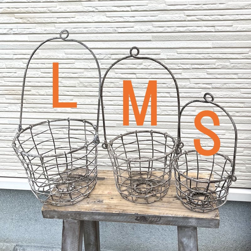 アイアンハンギングポットS・M・Lサイズ(受け皿付き) [半額セール