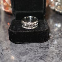Sil CZ Wide Chain Ring