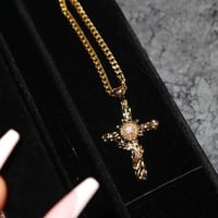 Sunflower*Cross Necklace