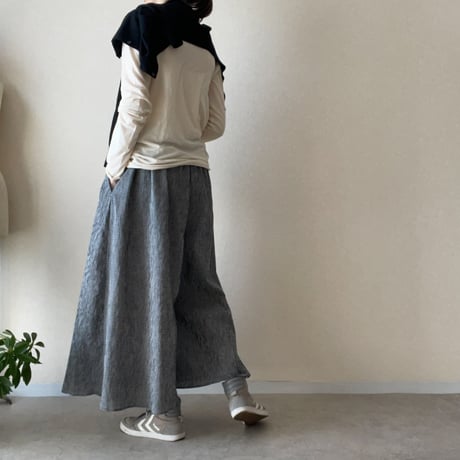 『YURAGI・フレアパンツ』高島ちぢみ-Flared pants ［受注商品]
