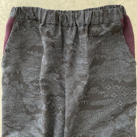 『京果：KYOKA』wide pants-Tsumugi&Silk crepe
