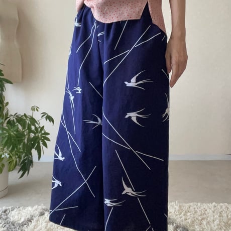 『木葉：KONOHA』Wide pants (cotton)