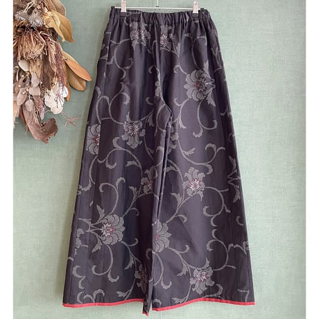 紬ワイドパンツ/ Tsumugi wide-leg pants