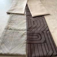 ネックウォーマー　大島紬2種 ( silk x wool)
