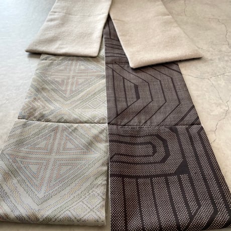 ネックウォーマー　大島紬2種 ( silk x wool)