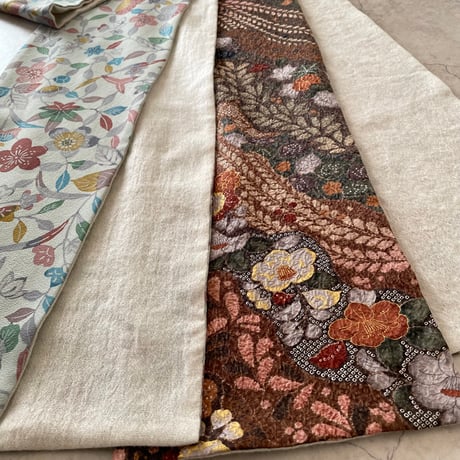 ロングショール 2種　(silk x wool-linen)