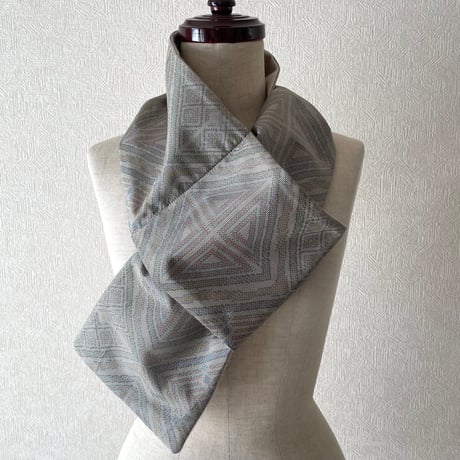 ネックウォーマー　大島紬2種 ( silk x wool)