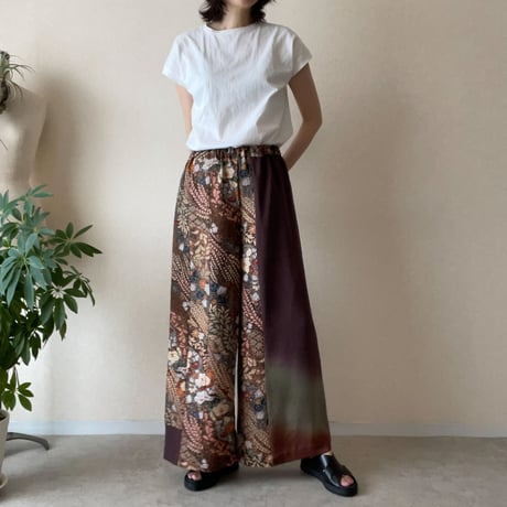 『奏樹：SOJU』Wide Pants with Gold Foil