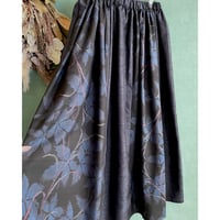 -即納-『大島紬ギャザースカート』gathered skirt　裏地付き