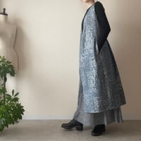 『大人のロングジレ』シルバーグレー紬