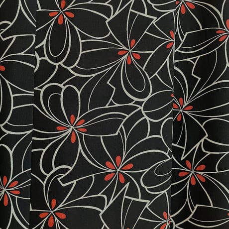 裾裏に柄・綿コクーンパンツ  Cocoon pants/Kimono-cloth hem lining