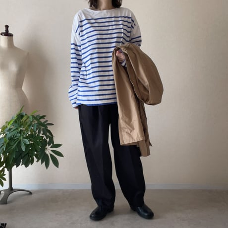 裾裏に柄・綿コクーンパンツ  Cocoon pants/Kimono-cloth hem lining