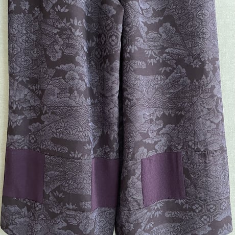 『京果：KYOKA』wide pants-Tsumugi&Silk crepe