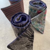 ネックウォーマー 3種 (silk x navy blue wool)