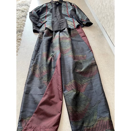 大島紬コクーンパンツ/ Oshima cocoon pants