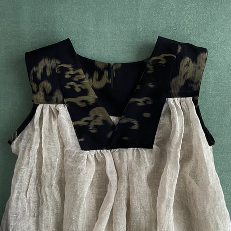 アンティーク紗絣＆リネンガーゼ Tops