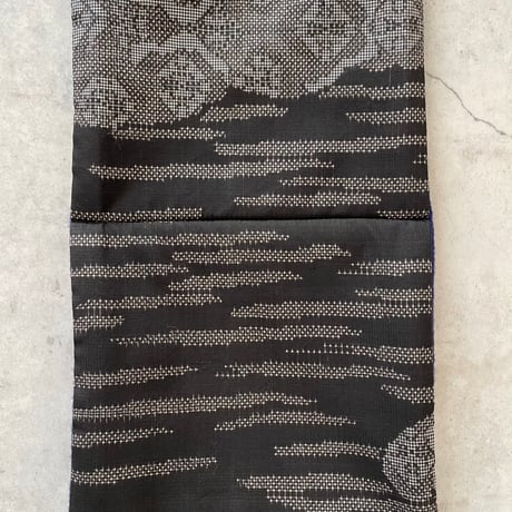 ネックウォーマー 3種 (silk x navy blue wool)