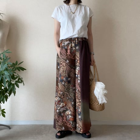 『奏樹：SOJU』Wide Pants with Gold Foil