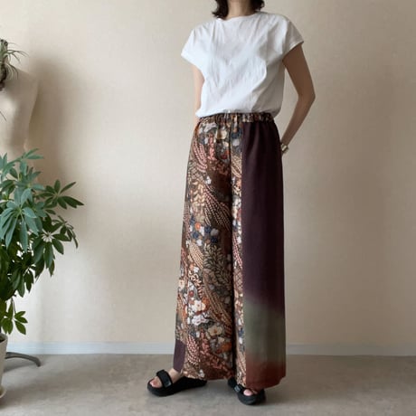 『奏樹：SOJU』Wide Pants with Gold Foil