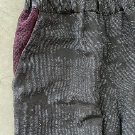 『京果：KYOKA』wide pants-Tsumugi&Silk crepe