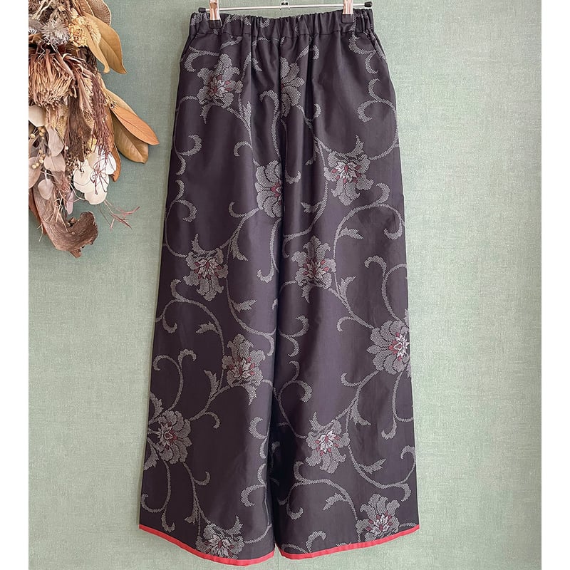 紬ワイドパンツ/ Tsumugi wide-leg pants | NITENMON -Kim