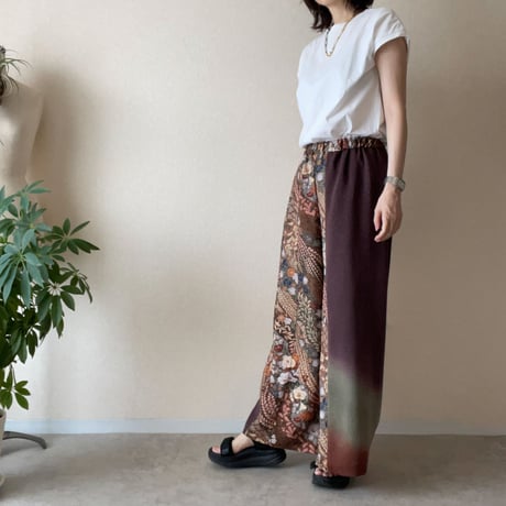 『奏樹：SOJU』Wide Pants with Gold Foil