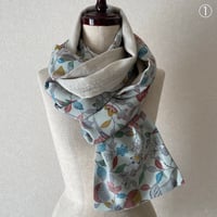 ロングショール 2種　(silk x wool-linen)
