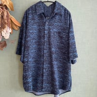 藍色染めシャツ/ Indigo shirt