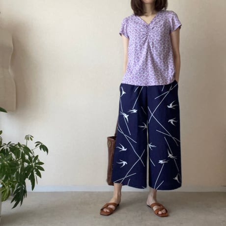 『木葉：KONOHA』Wide pants (cotton)