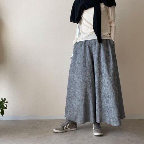 『YURAGI・フレアパンツ』高島ちぢみ-Flared pants ［受注商品]