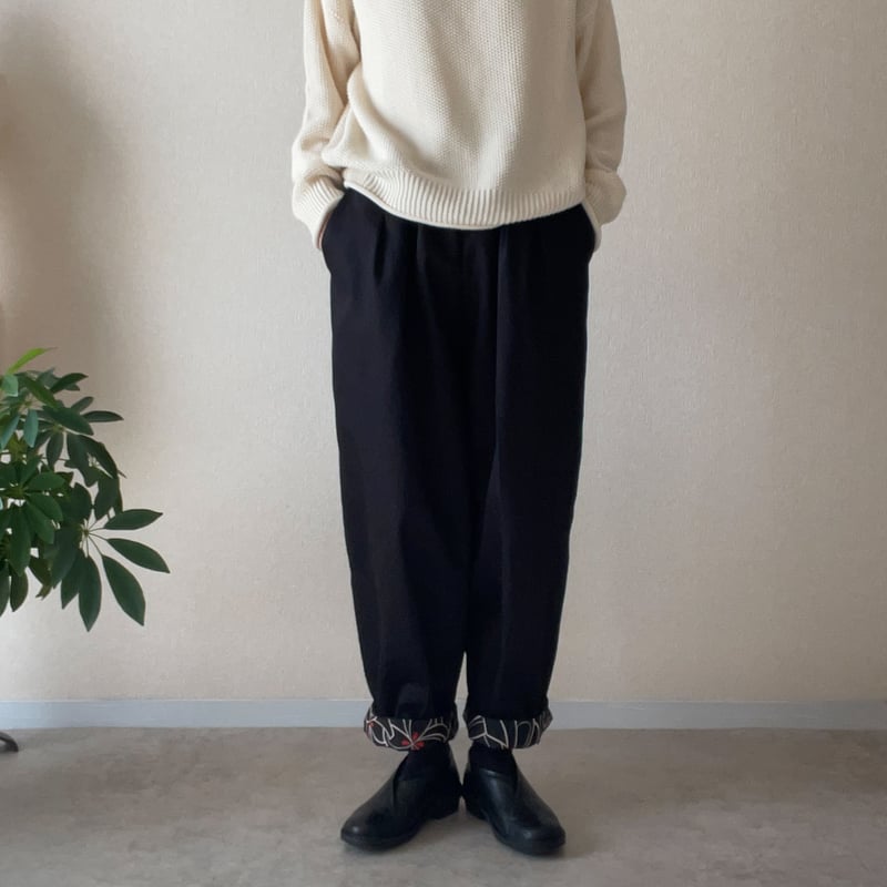 綿コクーンパンツ(裾裏に柄) | NITENMON -Kimono Pants- 綿コクーンパンツ(裾裏に柄) | NITENMON -Kimono Pants-