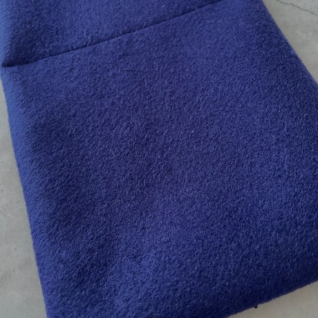 ネックウォーマー 3種 (silk x navy blue wool)
