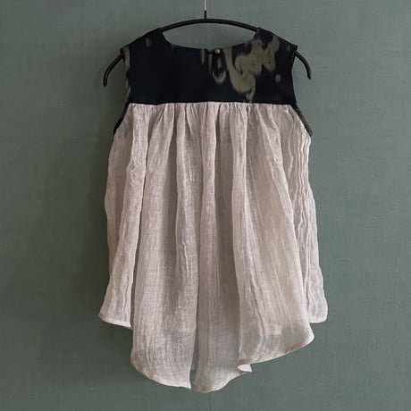 アンティーク紗絣＆リネンガーゼ Tops