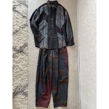大島紬コクーンパンツ/ Oshima cocoon pants