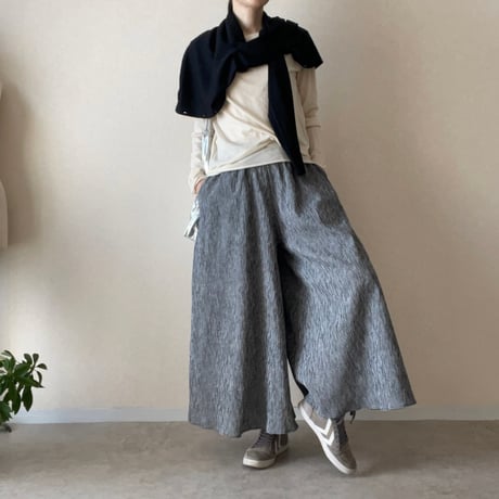 『YURAGI・フレアパンツ』高島ちぢみ-Flared pants ［受注商品]