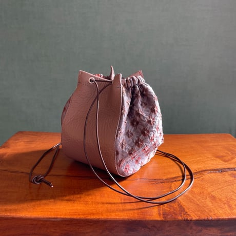 絞り染めキンチャクバッグ