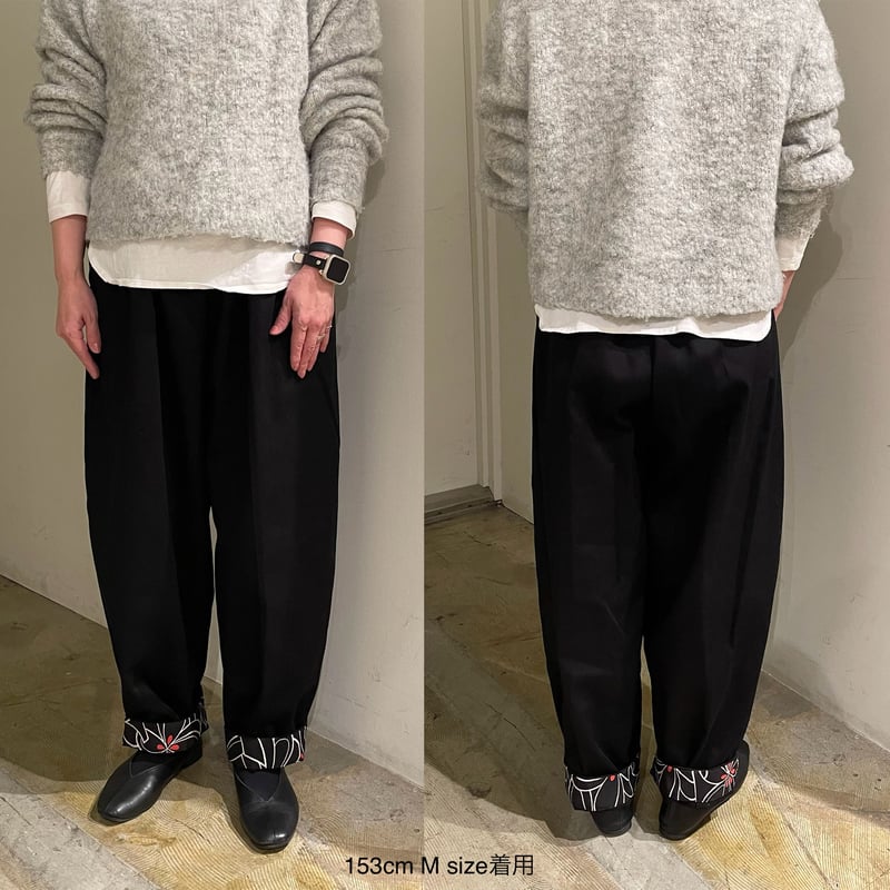 ゆ　コクーンスリーブジャケット　　ピンタックフレアパンツ センタープレス フレアパンツ ロングパンツ きれいめパンツ[品番