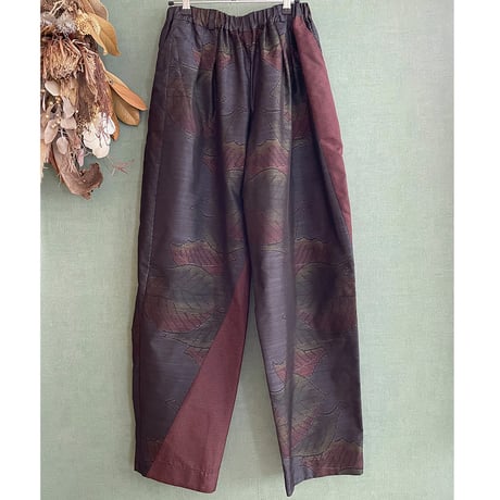 大島紬コクーンパンツ/ Oshima cocoon pants