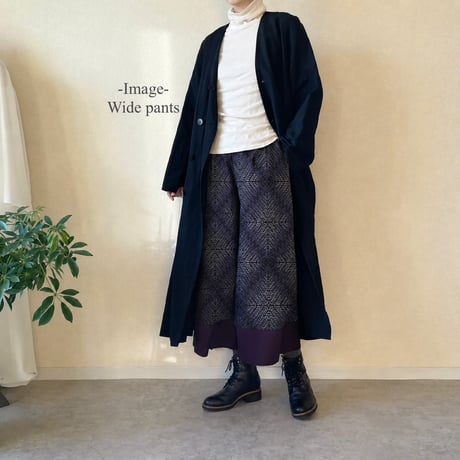 『黒青の幾何学大島』ーGeometric Oshima Tsumugiー