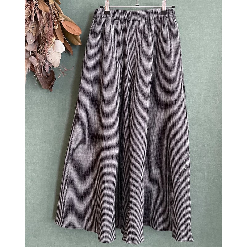YURAGI・ギャザースカート』高島ちぢみ-gathered skirt ［受注