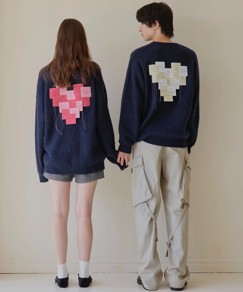 post-it mohair knit [ red / yellow ] | anothero