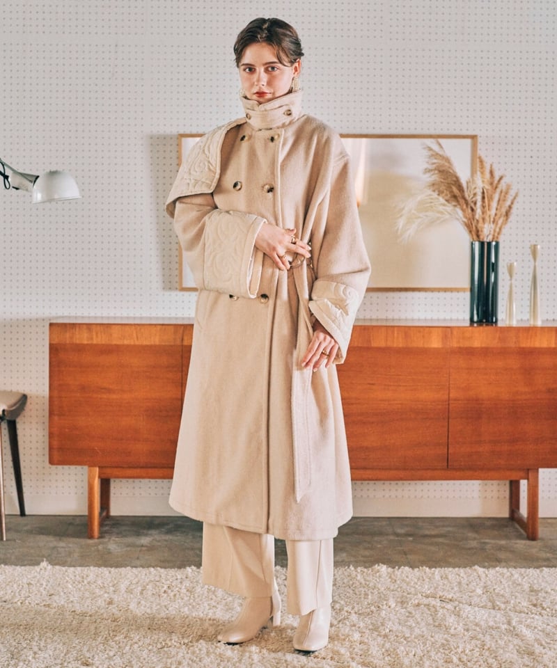 high neck quilting coat | anotherordinaryday