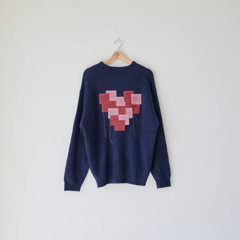 moheya gradation 見よう KNIT ンニット ハートニット ショート丈